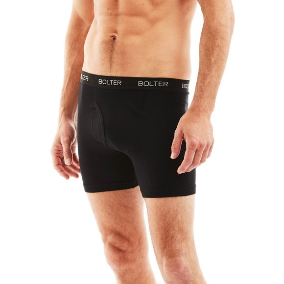 5-Pack Men's Boxer Briefs Cotton Spandex Stretch S-4X 8001 Black New NWB - Picture 3 of 5